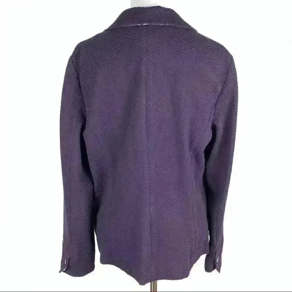 Coldwater creek Womens blazer size 12 purple one button knit shawl neck jacket - Picture 5 of 11